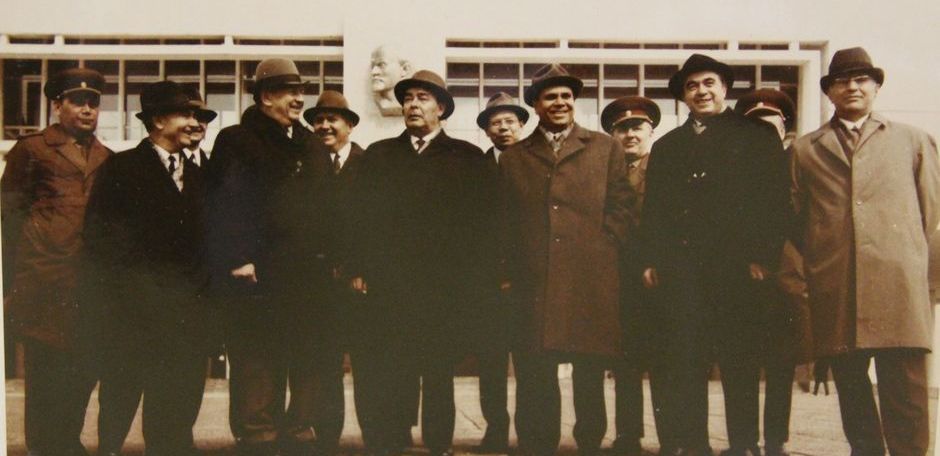 Л.И. Брежнев и руководители Ульяновской области на открытии Ленинского мемориала. 16 апреля 1970 г.